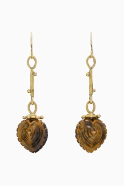 Ulla Johnson Carved Heart Earrings< Jewelry